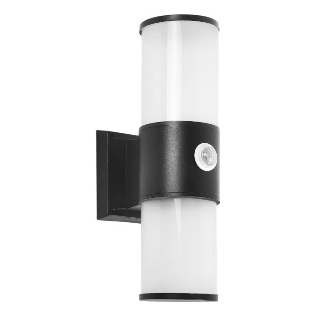 VÄLISVALGUSTI DALIA 2XE27 2X15W IP54 MUST SENSORIGA
