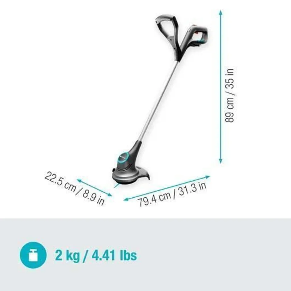 MURUTRIMMER GARDENA SMALLCUT 23/18V P4A, ILMA AKU JA LAADIJATA