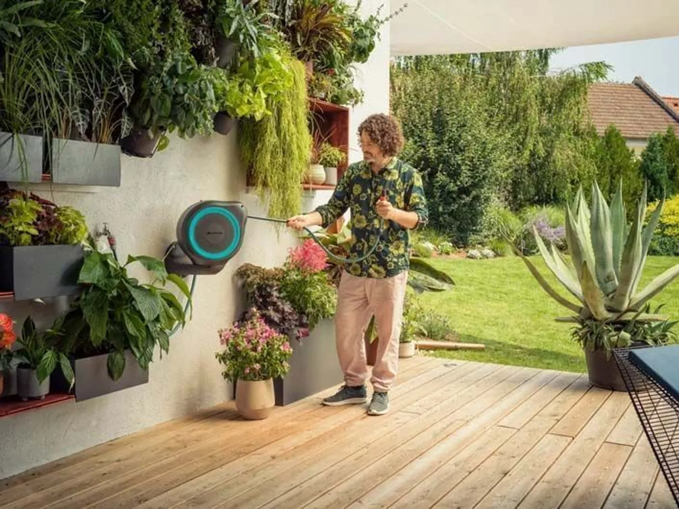 VOOLIKUPOOLI KOMPLEKT SEINALE GARDENA ROLLUP M, 20M