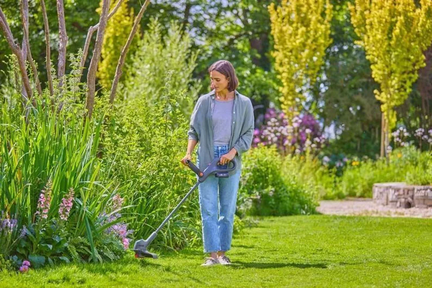 MURUTRIMMER GARDENA EASYTRIM 25/18V P4A, AKU JA LAADIJAGA