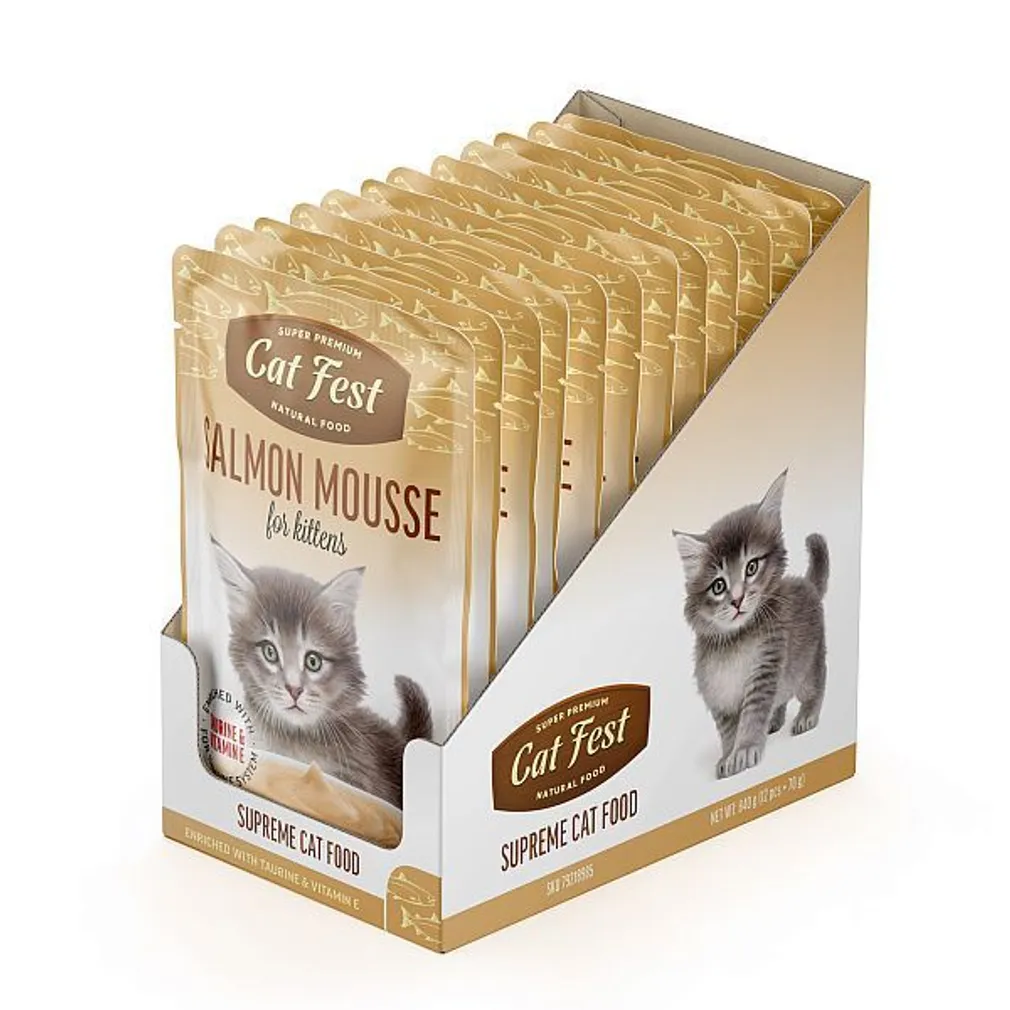 MÄRGTOIT KASSIPOEGADELE CATFEST LÕHE PASTEET 12X70G