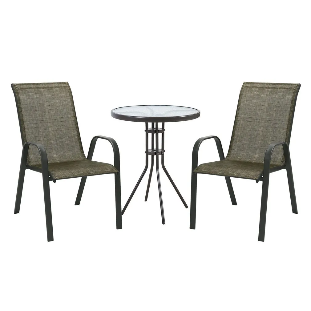 AIAMÖÖBLIKOMPLEKT DUBLIN LAUD JA 2 TOOLI, KULDPRUUN