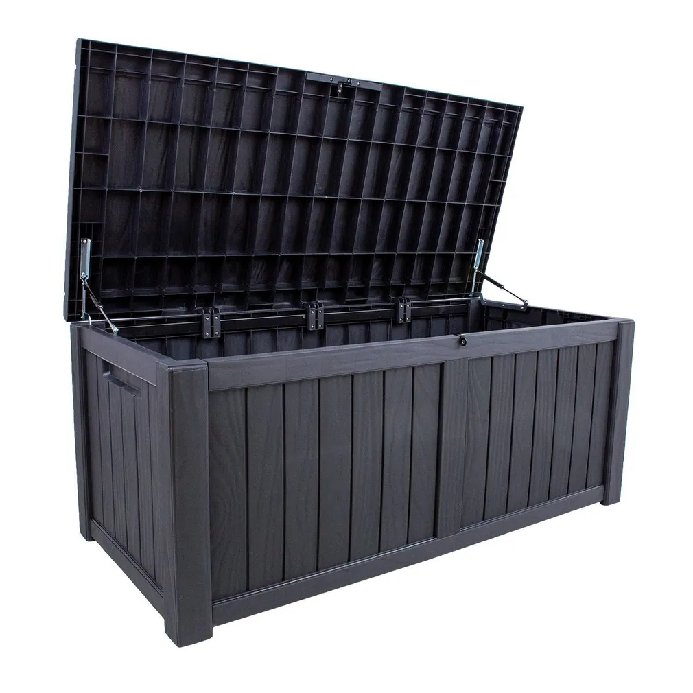 SÄILITUSKAST PRAIA 143X67,5X60,5CM/450L, MUST PLASTIK