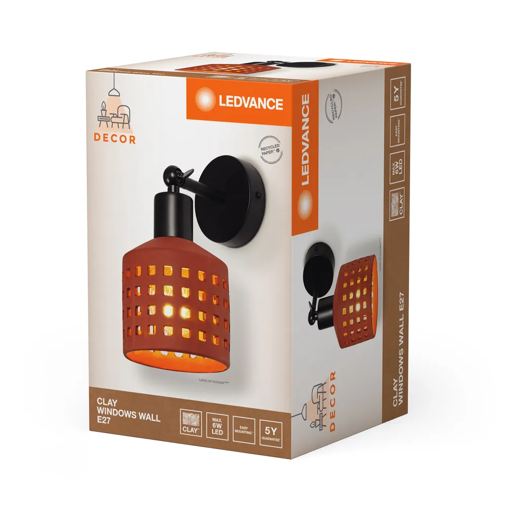 SEINALAMP LEDVANCE CLAY WINDOWS E27 PRUUN