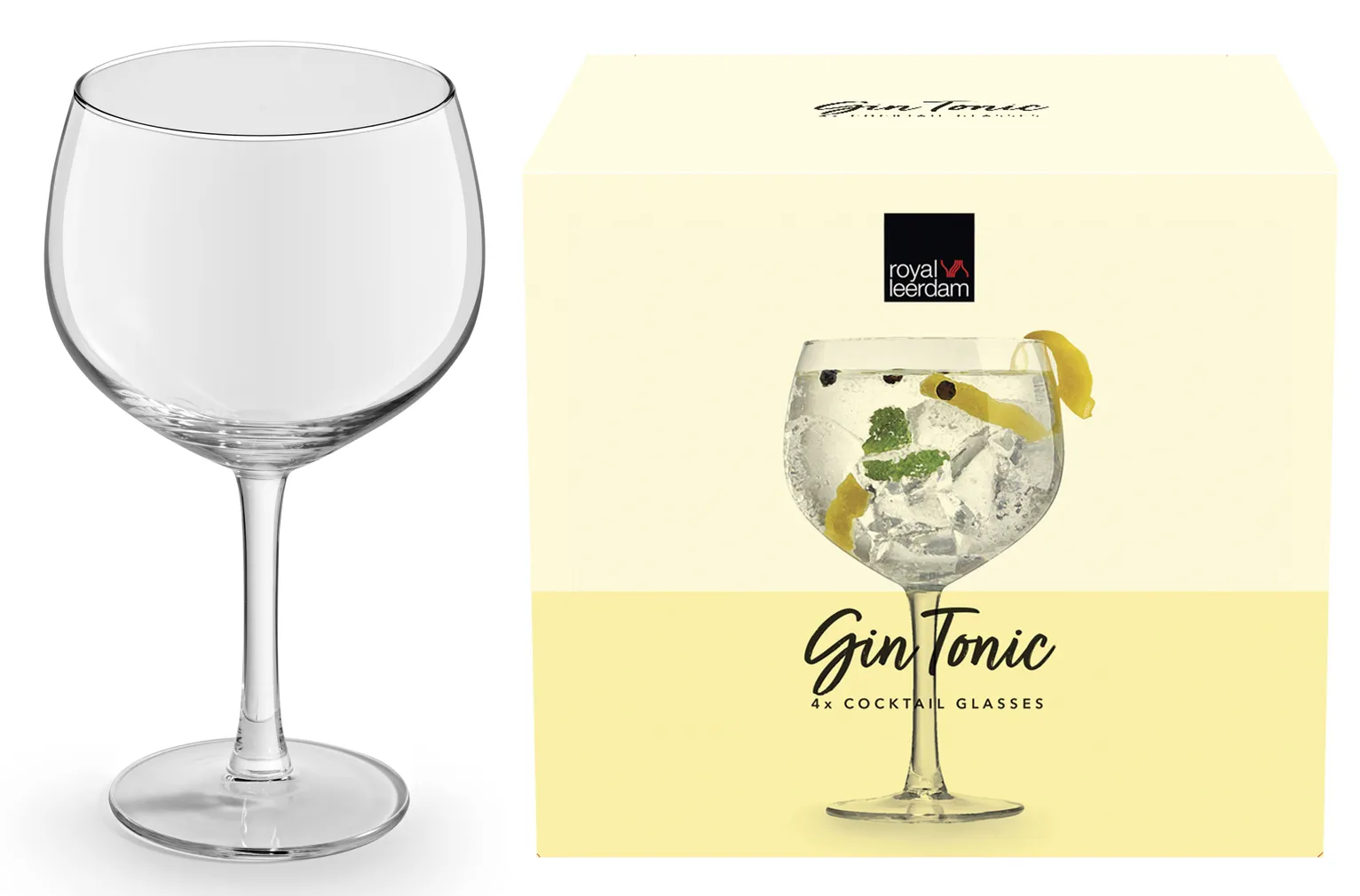 KOKTEILIKLAAS GIN TONIC ROYAL LEERDAM 65CL, 4TK