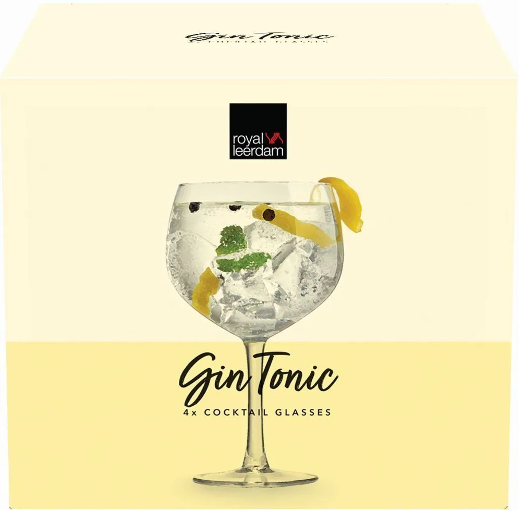 KOKTEILIKLAAS GIN TONIC ROYAL LEERDAM 65CL, 4TK
