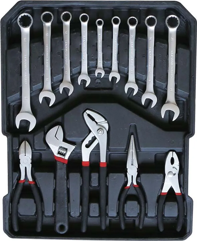 KÄSITÖÖRIISTA KOMPLEKT KOHVRIS, 253 OSA