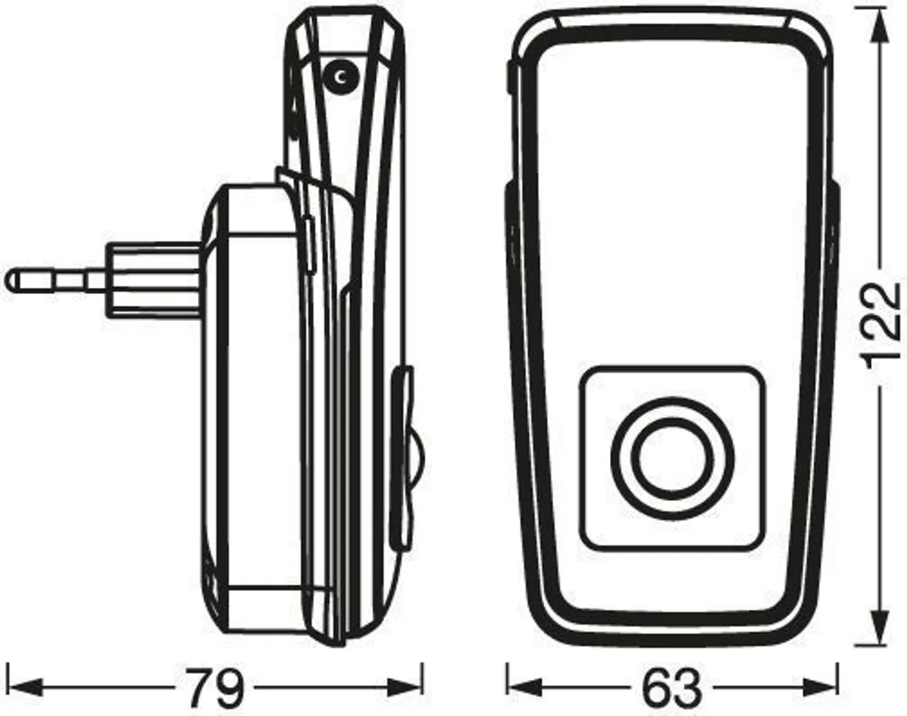 ÖÖVALGUSTI LEDVANCE LUNETTA TORCH INDUCTIVE SENSOR 2W VALGE