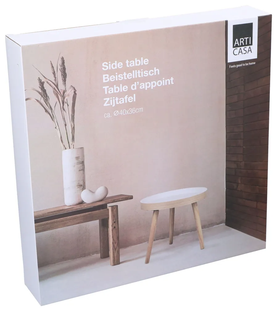 ABILAUD ARTI CASA 40X40X36CM, KREEM/VALGE