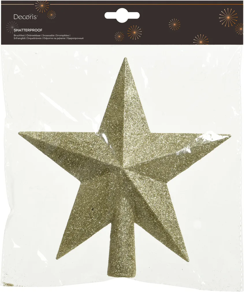 KUUSETIPP TÄHT 4,2X19X19CM KULD