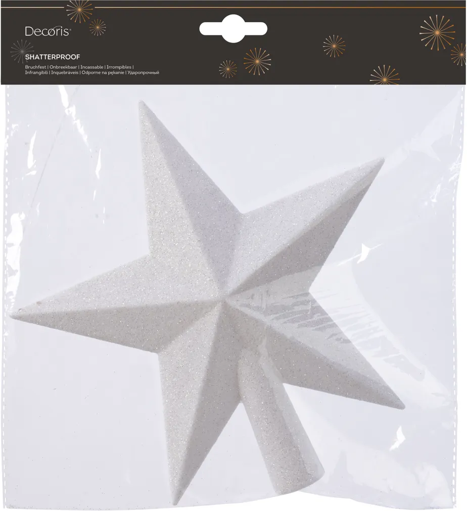 KUUSETIPP TÄHT 4,2X19X19CM VALGE