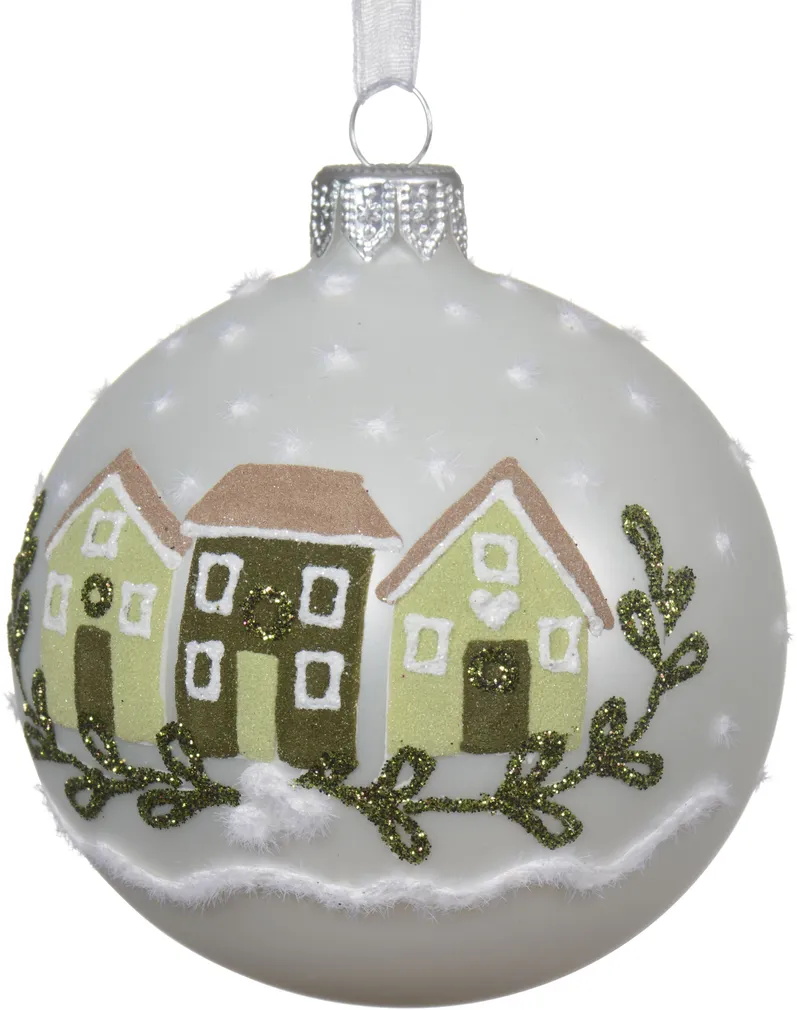 JÕULUKUUL MAJAD Ø8CM KLAAS VALGE