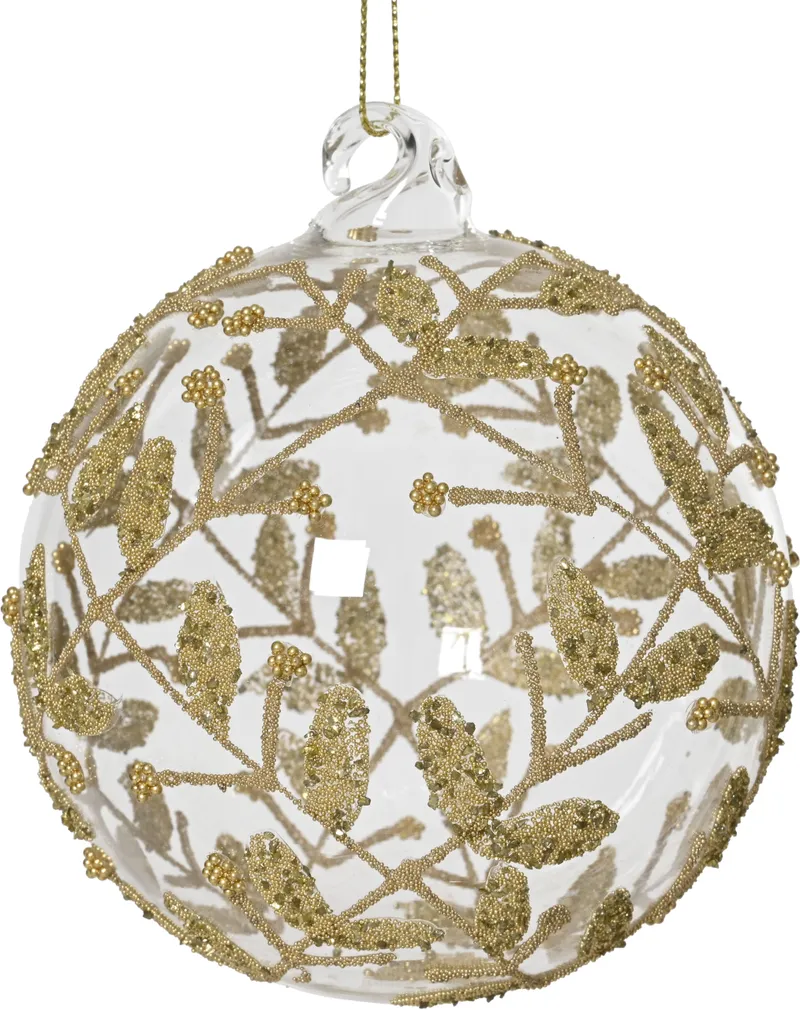 JÕULUKUUL LEHED Ø10CM KLAAS LÄBIPAISTEV