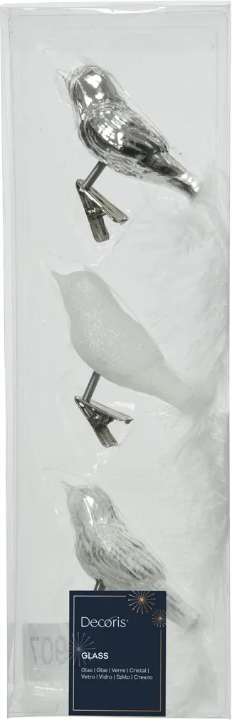 JÕULUPUU EHE LIND 3X8X3,5CM VALGE/HÕBE 3TK PAKIS