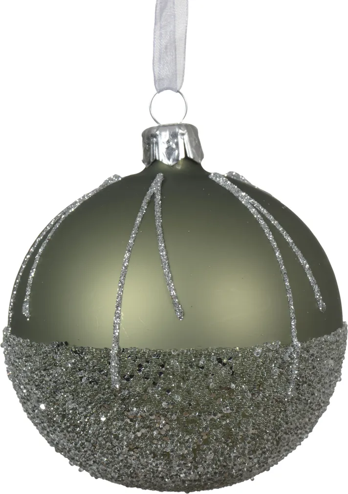 JÕULUKUUL JÄINE Ø8CM KLAAS ROHELINE