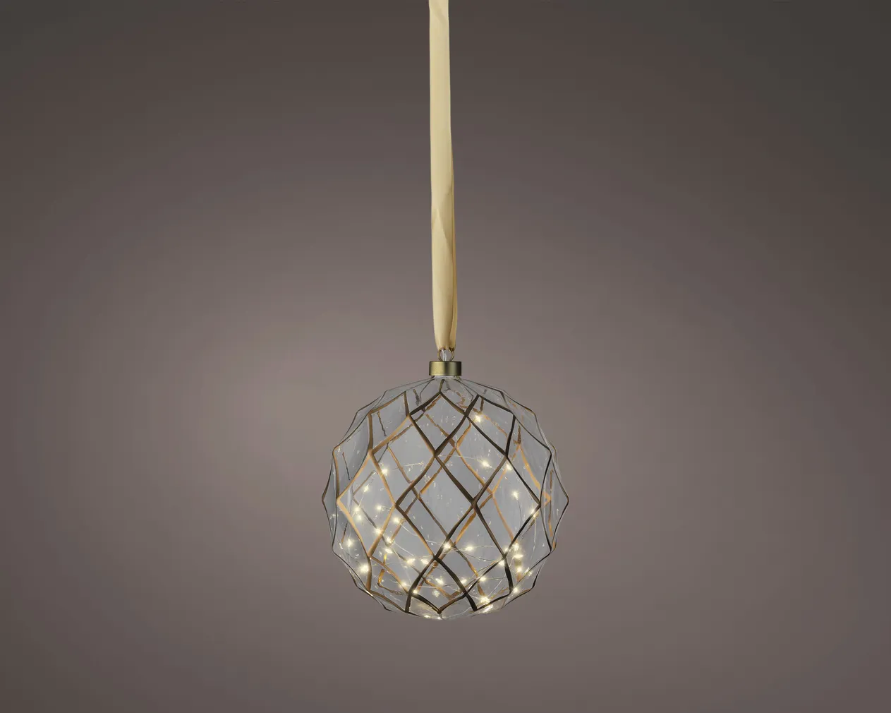 JÕULUKUJU PALL 40LED KLAAS 20CM LÄBIPAISTEV