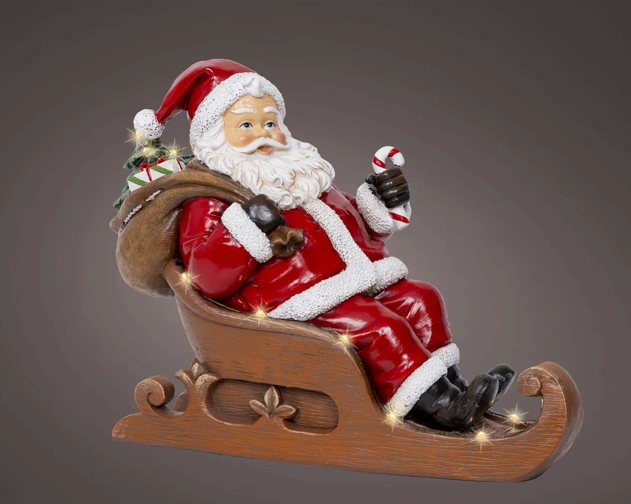 JÕULUKUJU SAAN LED 13,5X30,5X22,5CM TAIMERIGA