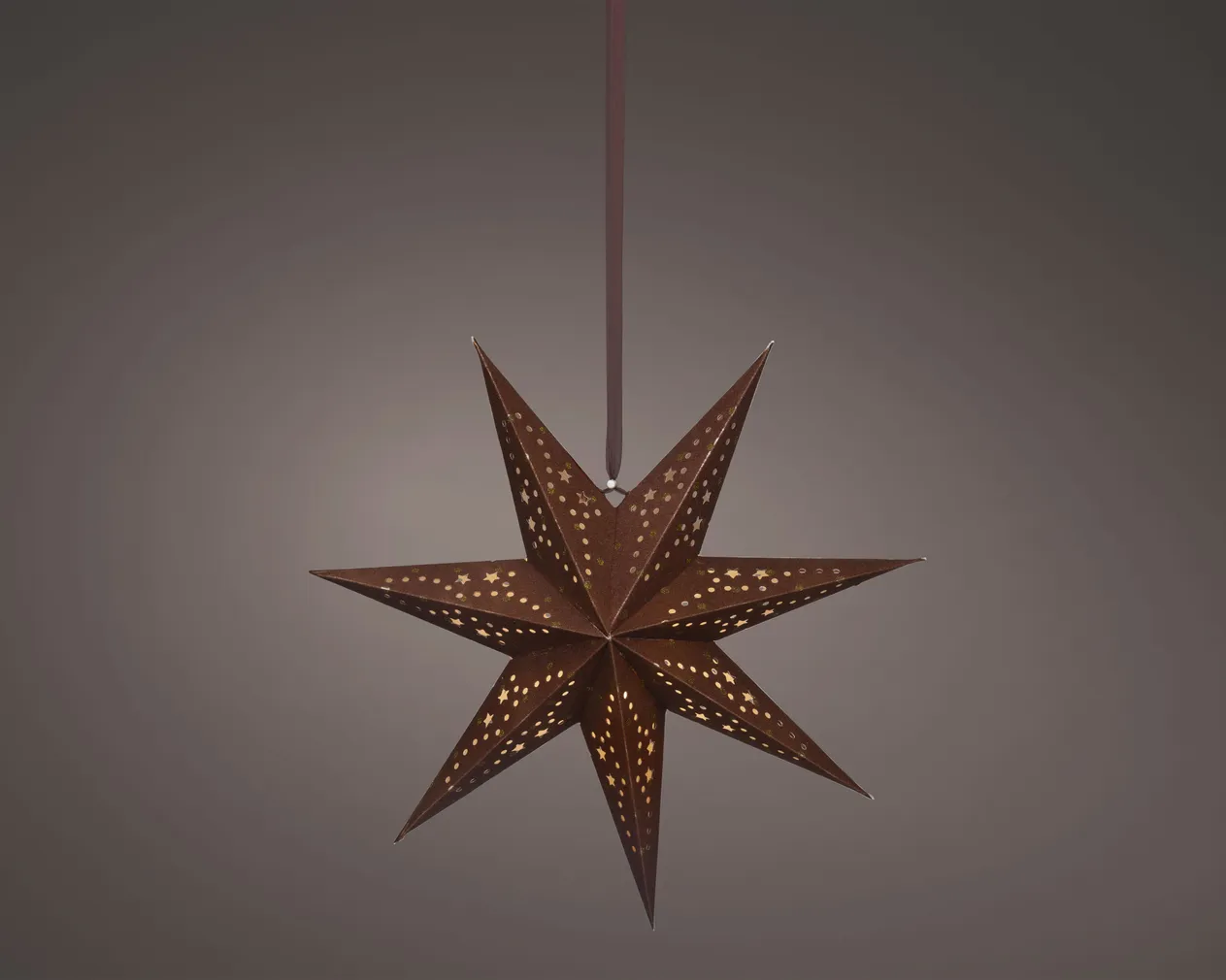 JÕULUVALGUSTUS TÄHT 6LED 38X18,5CM PRUUN