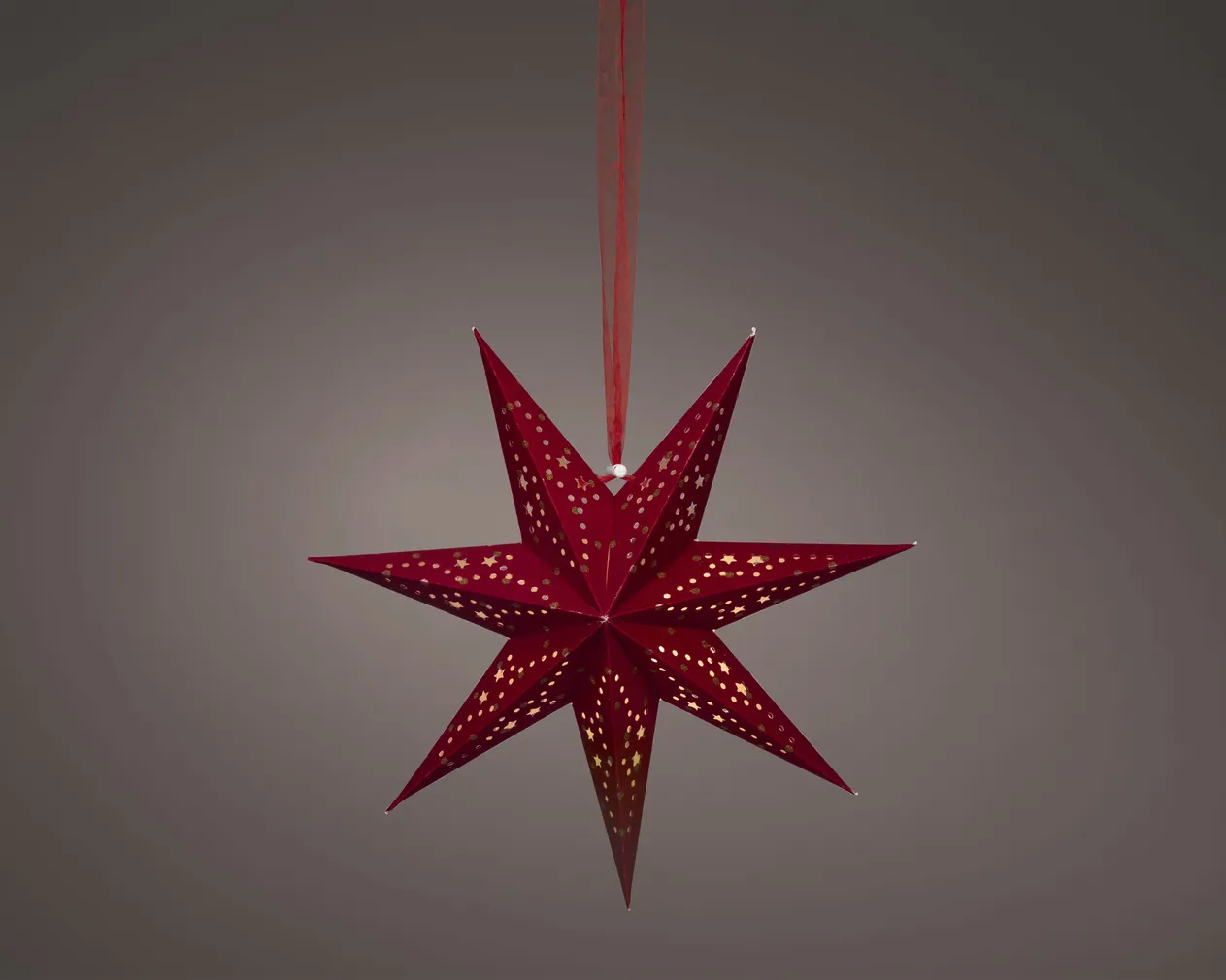 JÕULUVALGUSTUS TÄHT 6LED 38X18,5CM PUNANE