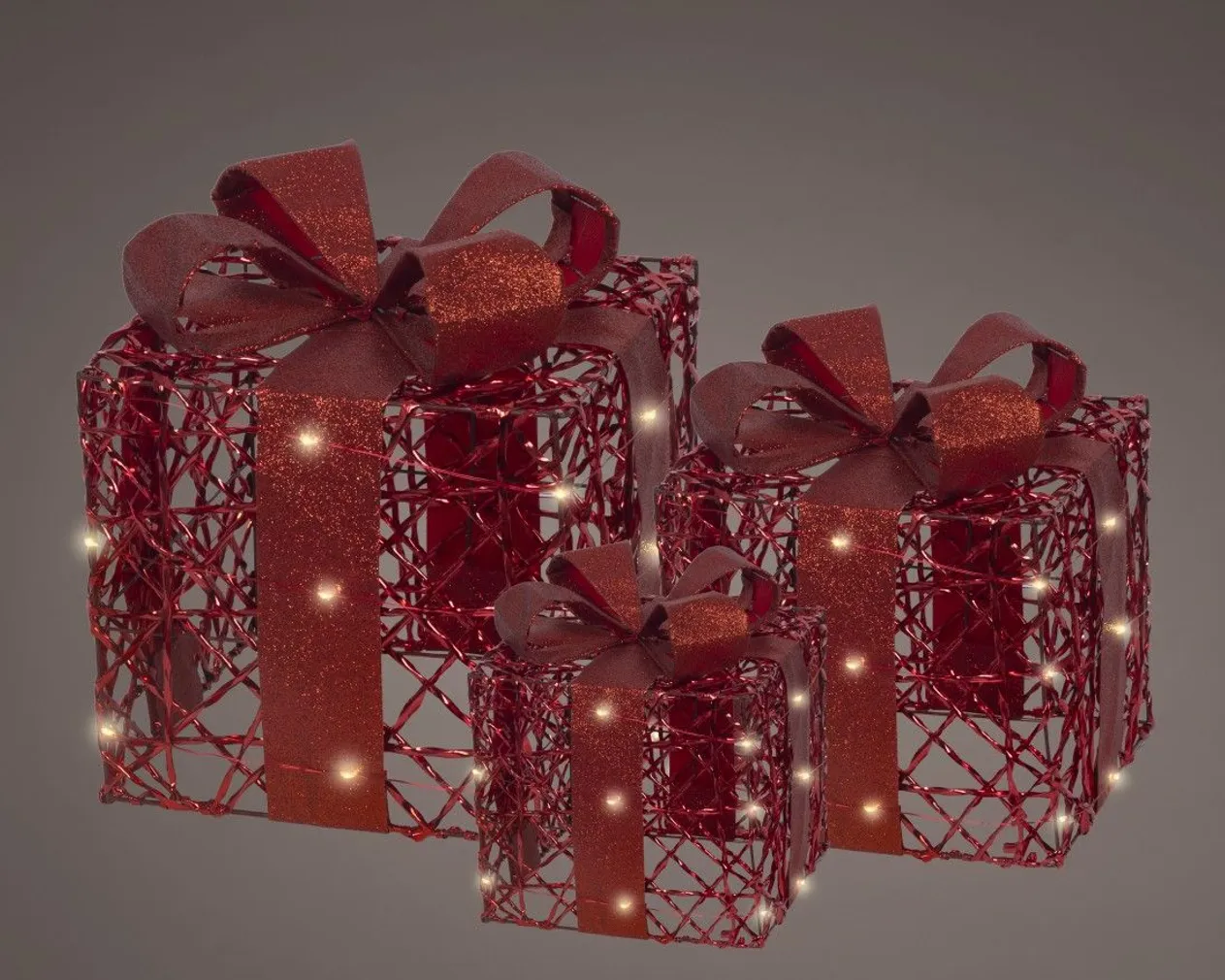 JÕULUKUJU KINGITUS 15/20/30LED 5X30CM 3TK PUNANE