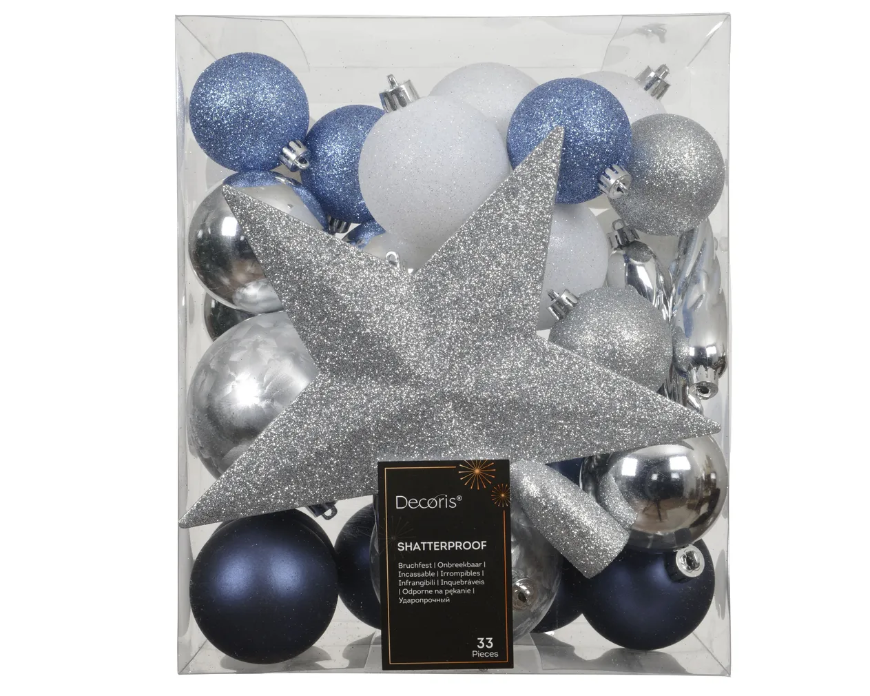 JÕULUKUULID Ø8CM PLAST 33TK PAKIS