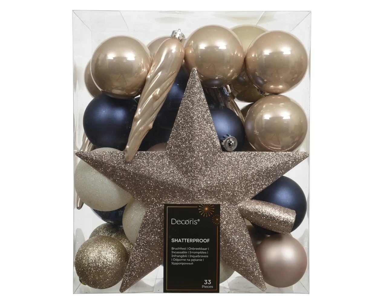 JÕULUKUULID Ø8CM PLAST 33TK PAKIS