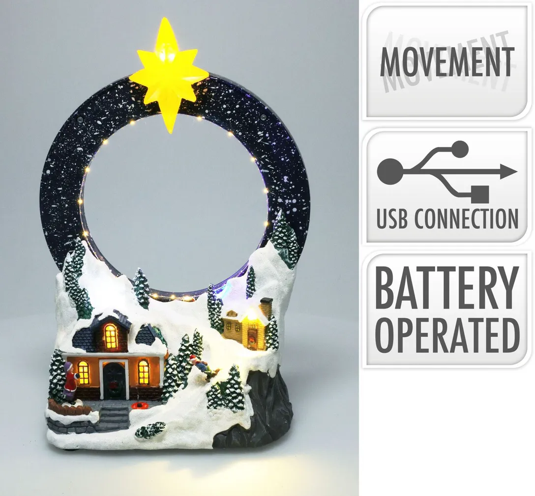 JÕULUKÜLA PÕHJATÄHT 7LED 18,9X11,3X28,7CM