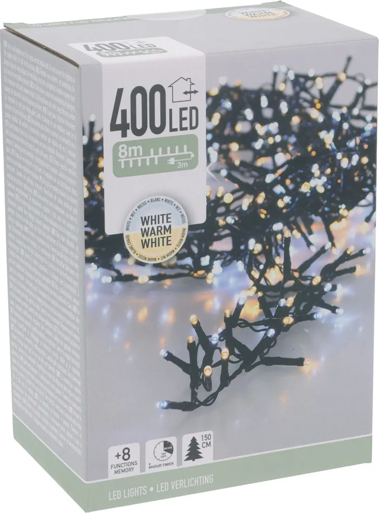 JÕULUVALGUSTUS 400LED 8M IP44 KÜLM JA SOE VALGUS