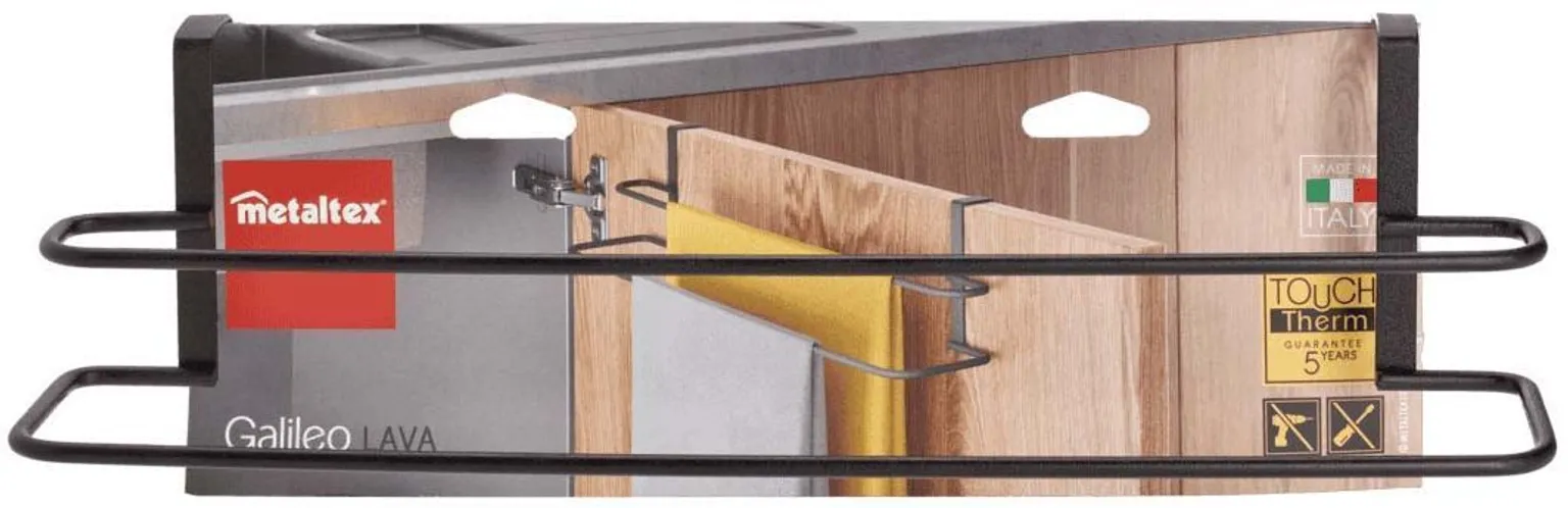 KÖÖGIRÄTIKUTE HOIDJA METALTEX GALILEO 38X10X9CM, MUST