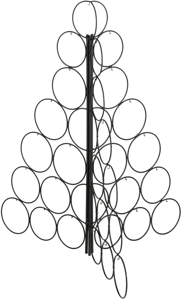 KOKKUVOLDITAV METALL KUUSK MICA DECORATIONS 71X71X78CM MUST