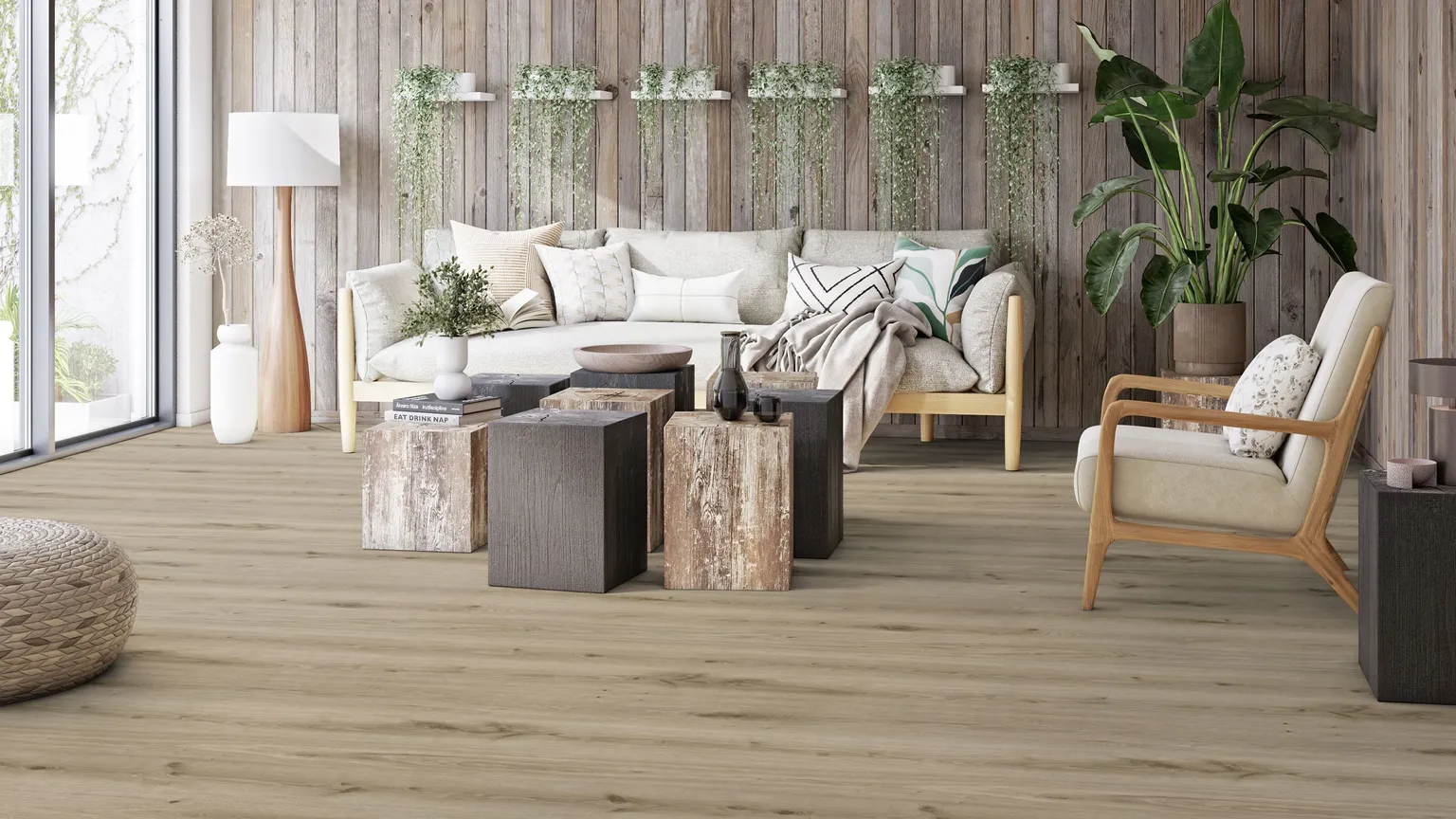 VINÜÜLPARKETT TARKETT 5,25MM OAK LIGHT GREY 1-LIPP 2,43M2/PK