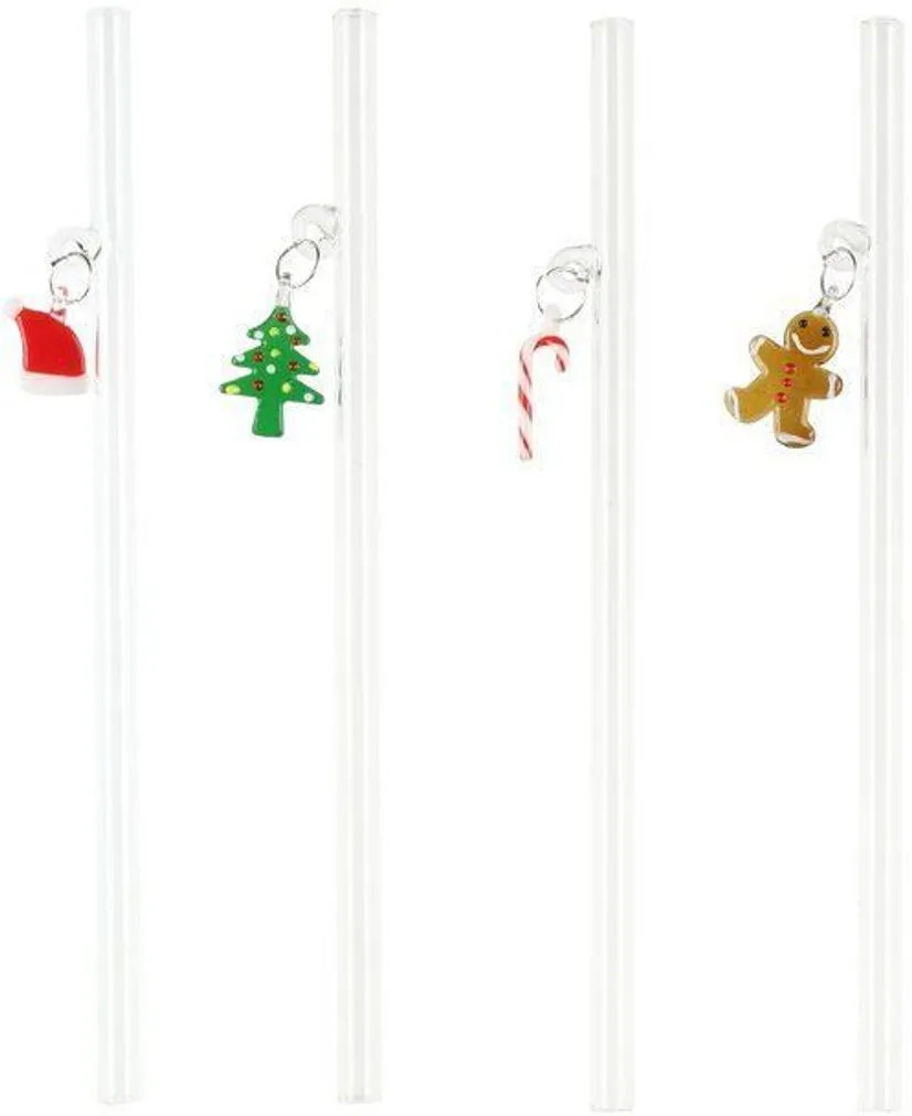 KLAASIST KÕRRED DEKORATSIOONIGA 20CM, 4TK