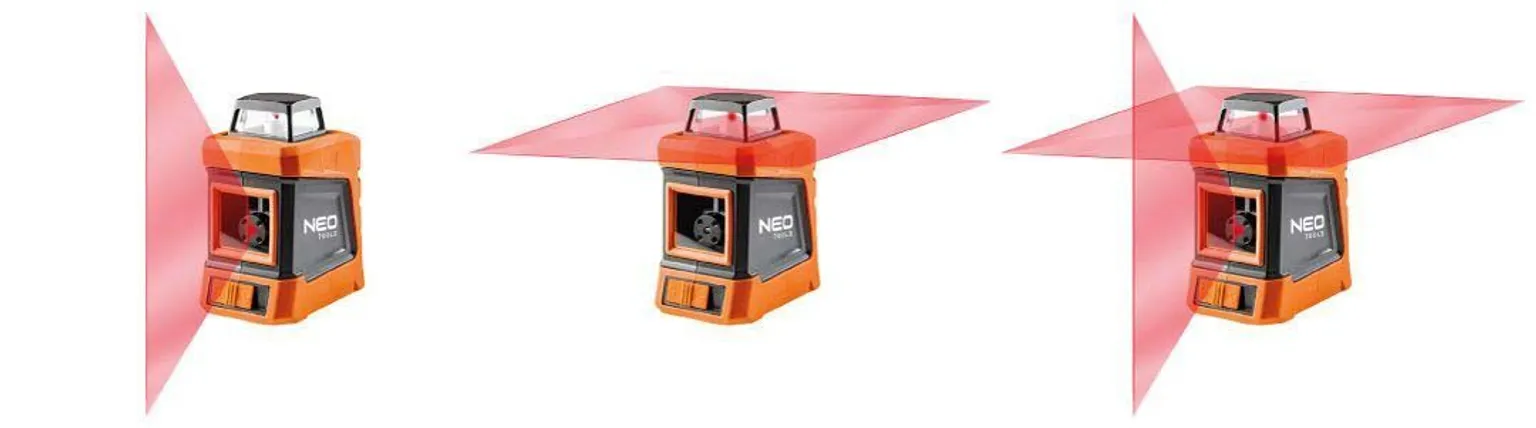 LASERLOOD PUNANE+STATIIV, 360H+V, 15M ± 0,3 MM/M