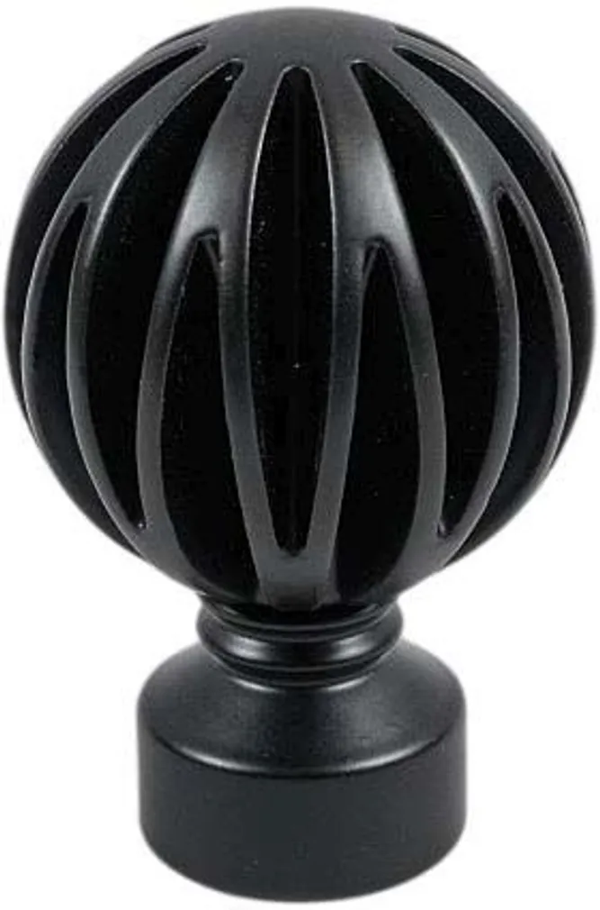 KARDINAPUU OTSIK DEKORIKA MATERA Ø19MM MUST 2TK PAKIS