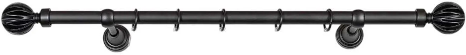 KARDINAPUU DEKORIKA MATERA ÜHEREALINE 1,6M Ø19MM MUST