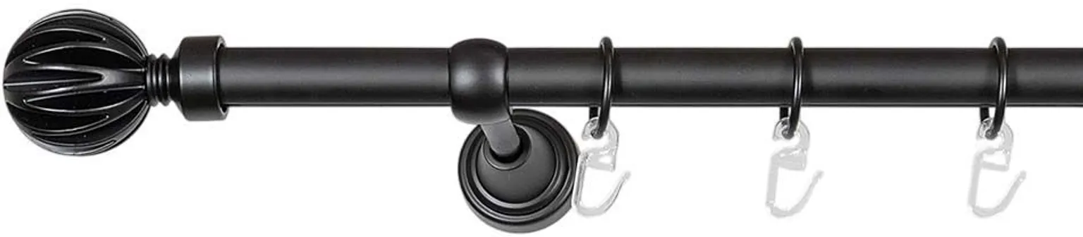 KARDINAPUU DEKORIKA MATERA ÜHEREALINE 3,0M Ø19MM MUST