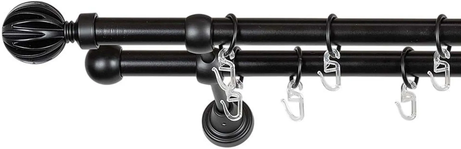 KARDINAPUU DEKORIKA MATERA-KULDA KAHEREALINE 2,0M Ø19MM MUST