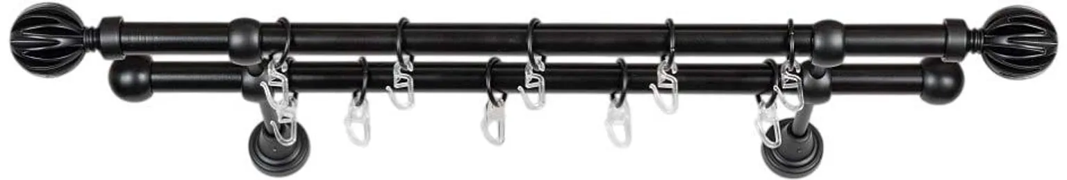 KARDINAPUU DEKORIKA MATERA-KULDA KAHEREALINE 2,4M Ø19MM MUST