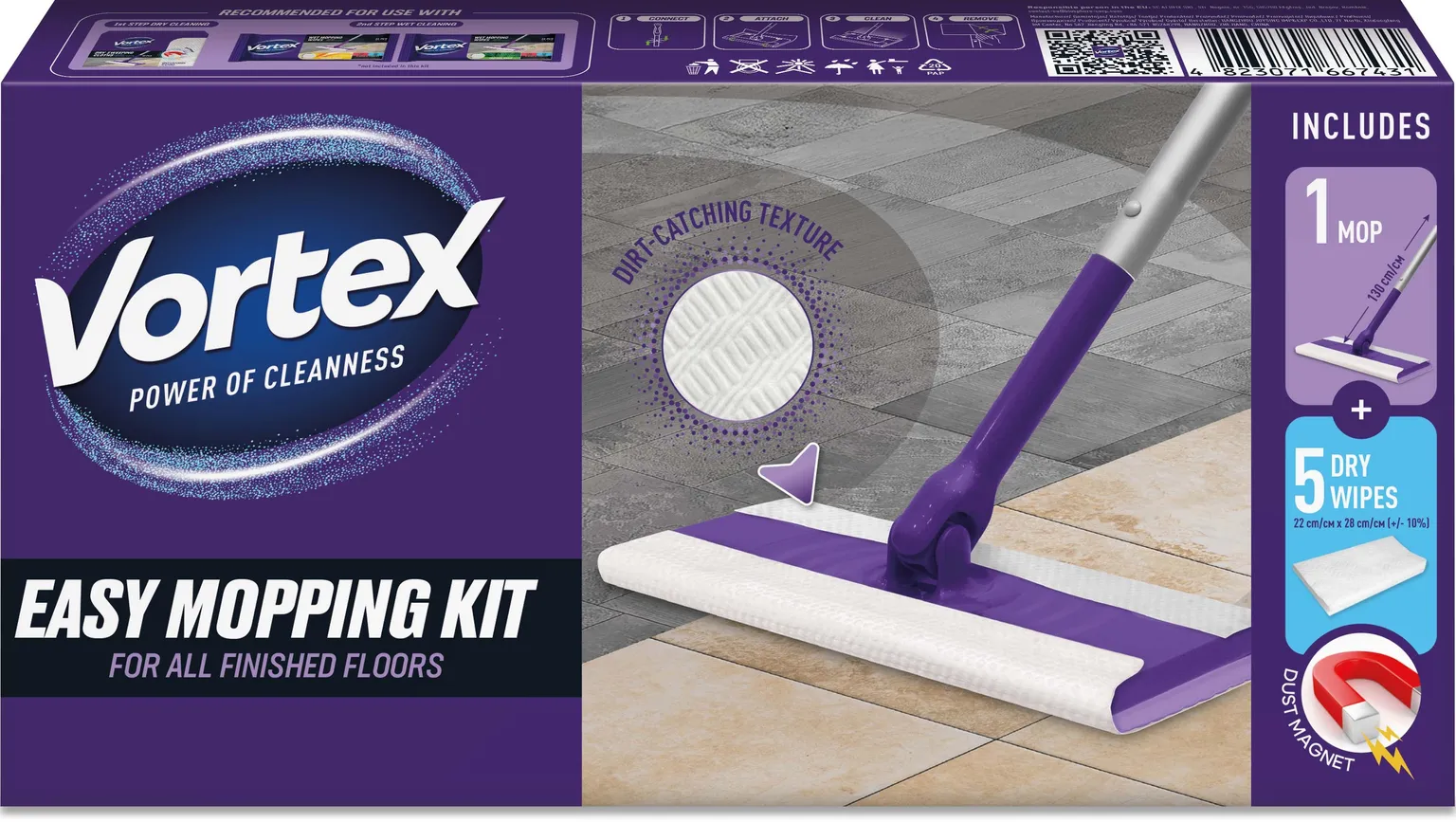 MOPIKOMPLEKT BIOSFERA VORTEX EASY MOPPING KIT, KUIVPUHASTUS