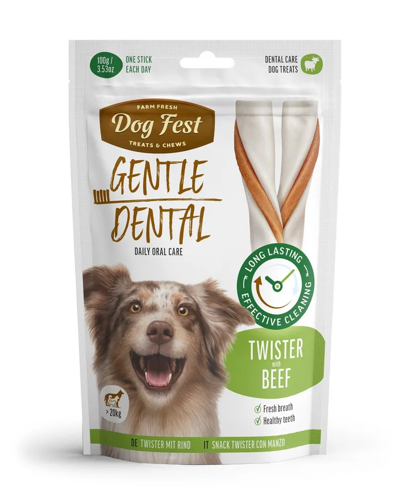 KOERAMAIUS DOGFEST VEISELIHAGA TWISTER DENTAL 10X100G