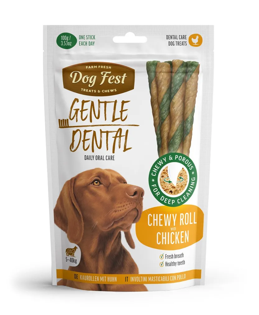 NÄRIMISRULL DOGFEST DENTAL KOERTELE, KANALIHAGA 10X100G