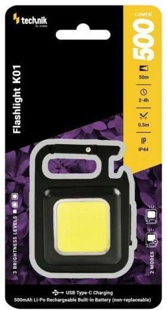 TÖÖLAMP TECHNIK LED K01 500LM IP44 USB-LAETAV