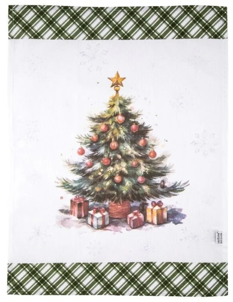 KÖÖGIRÄTIK ALTOM DESIGN JÕULUKUUSK 45X60CM VALGE/ROHELINE