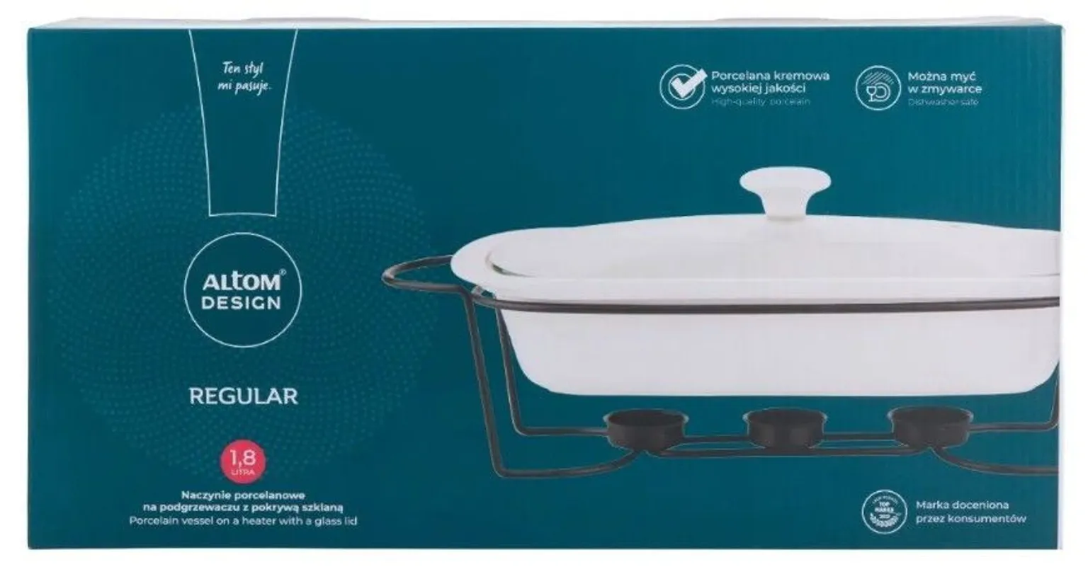 AHJUNÕU ALTOM DESIGN RAAMIL 1,8L VALGE/ MUST