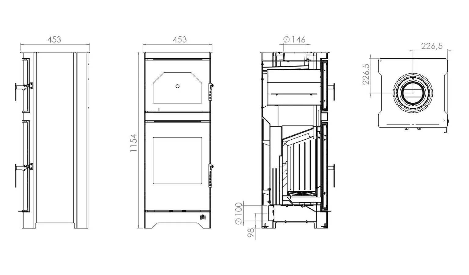 AHJUGA KAMIN HITZE LYNX 6,5KW