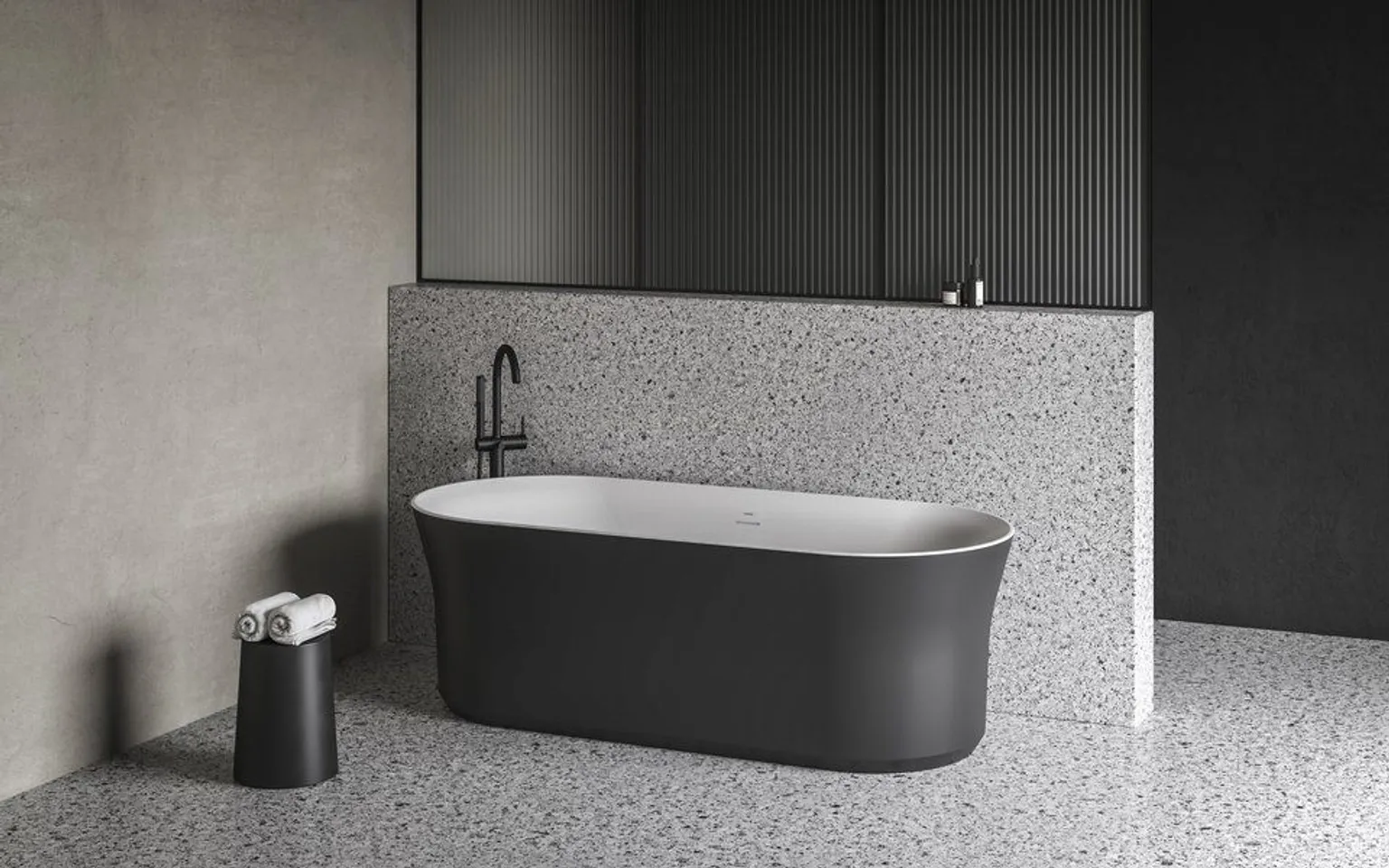 AKRÜÜLVANN RAVAK YPSILON 180X80CM MUST/VALGE