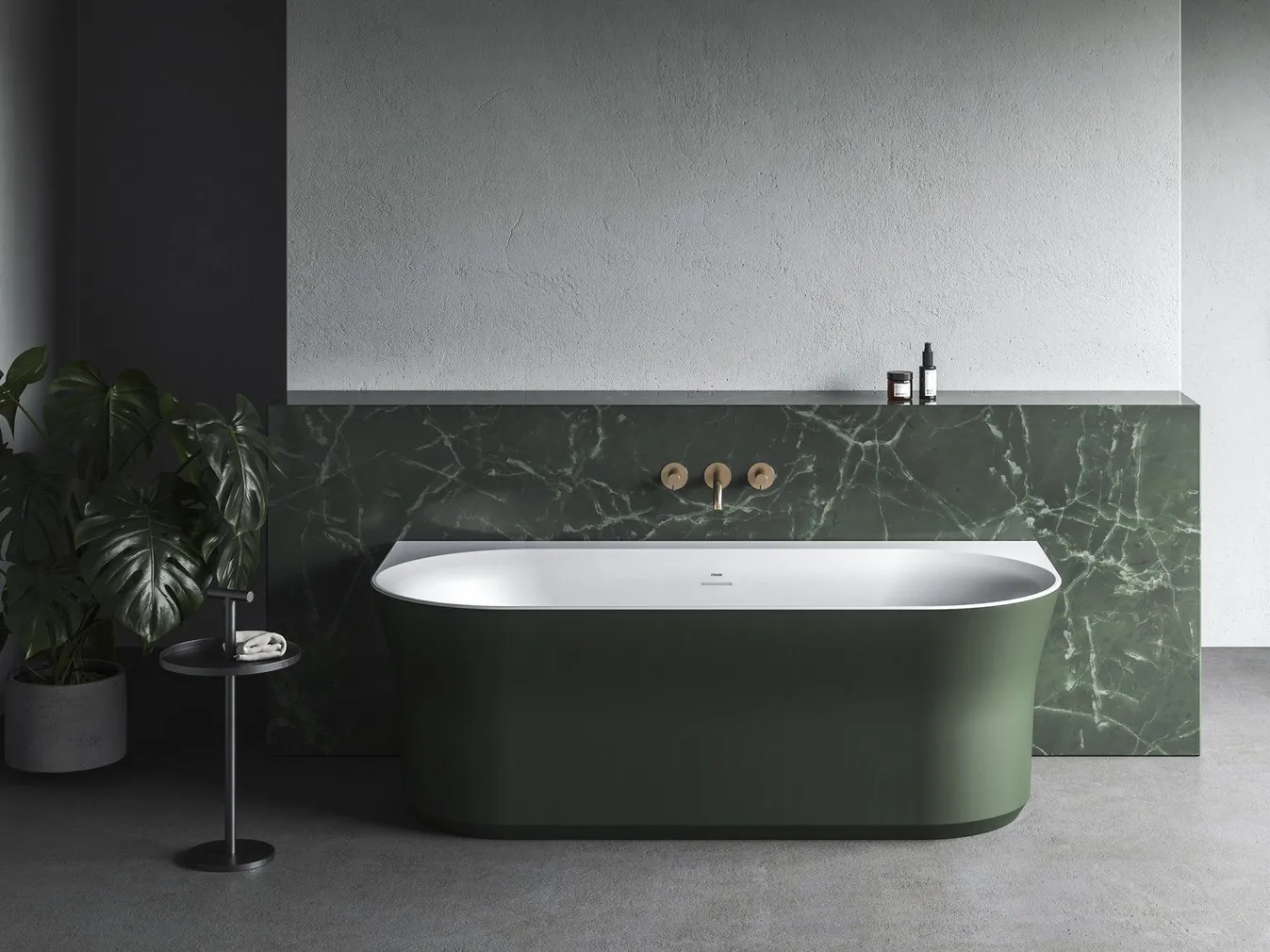 AKRÜÜLVANN RAVAK YPSILON WALL 178X86CM GREY GREEN/VALGE