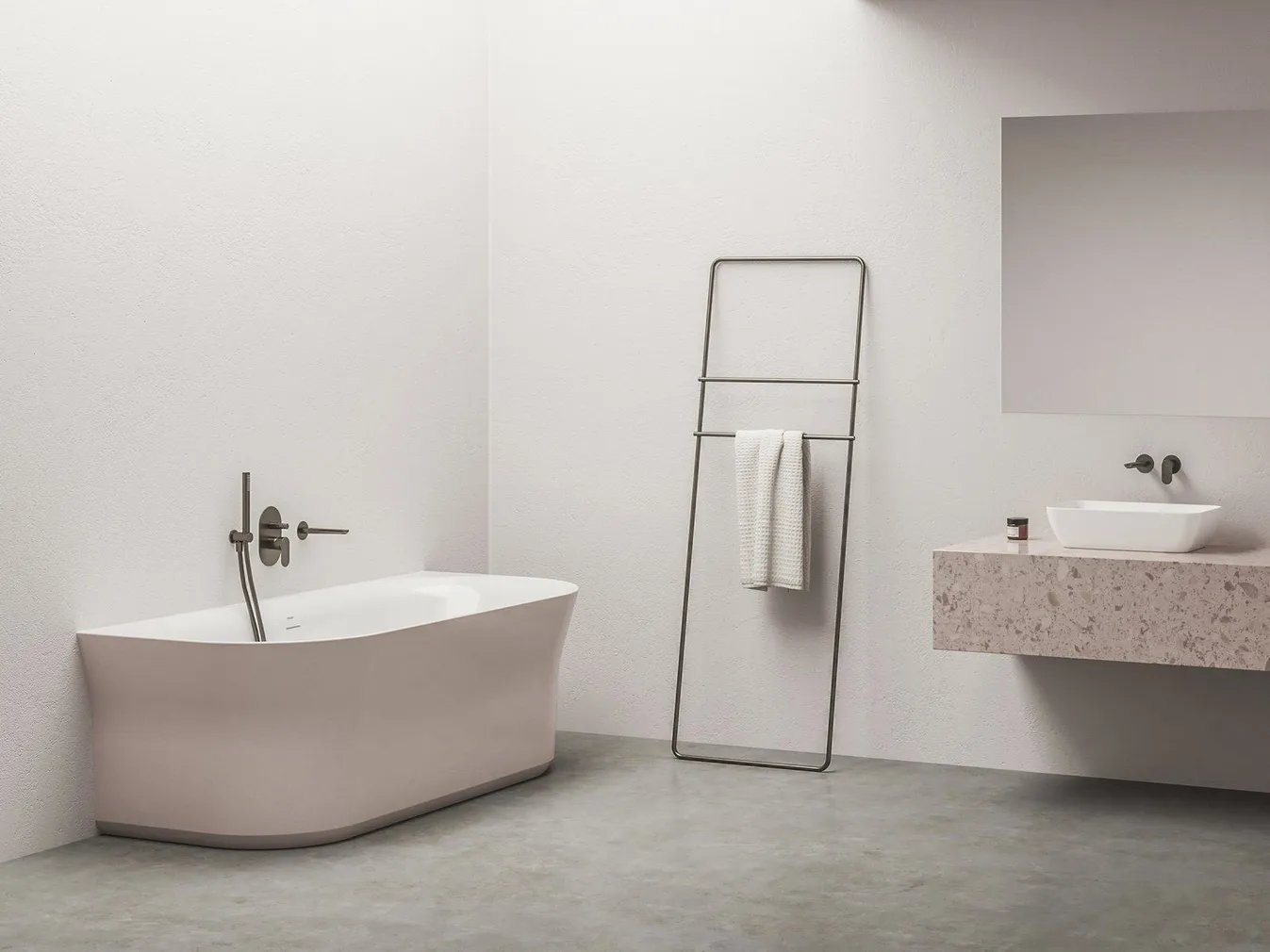 AKRÜÜLVANN RAVAK YPSILON WALL 178X86CM ALABASTER PINK/VALGE