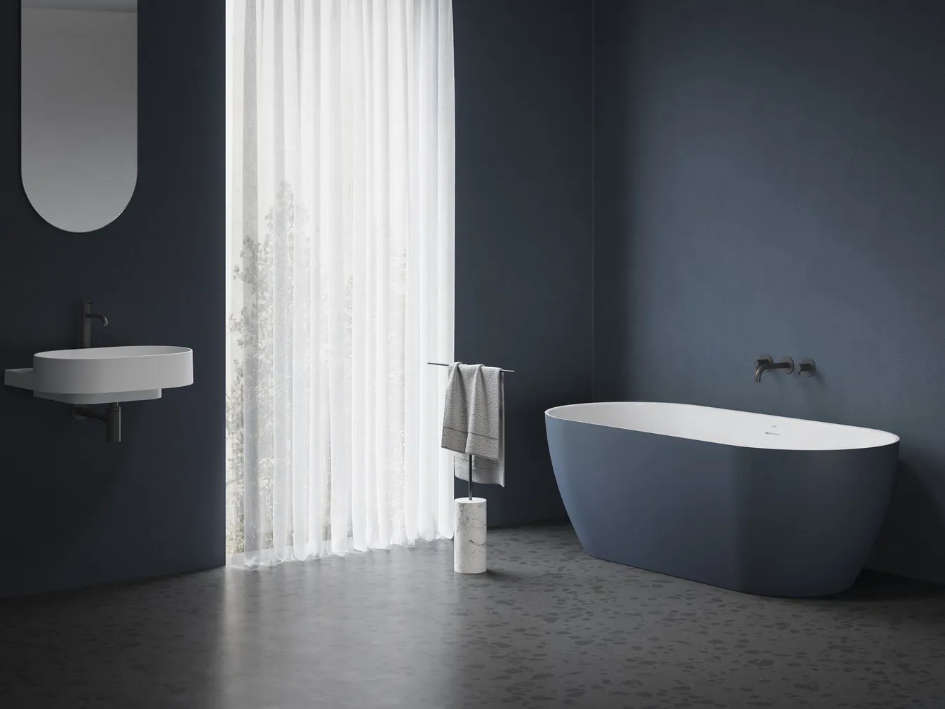 AKRÜÜLVANN RAVAK FREEDOM O TEC 170X77CM DEEPSEA BLUE/VALGE