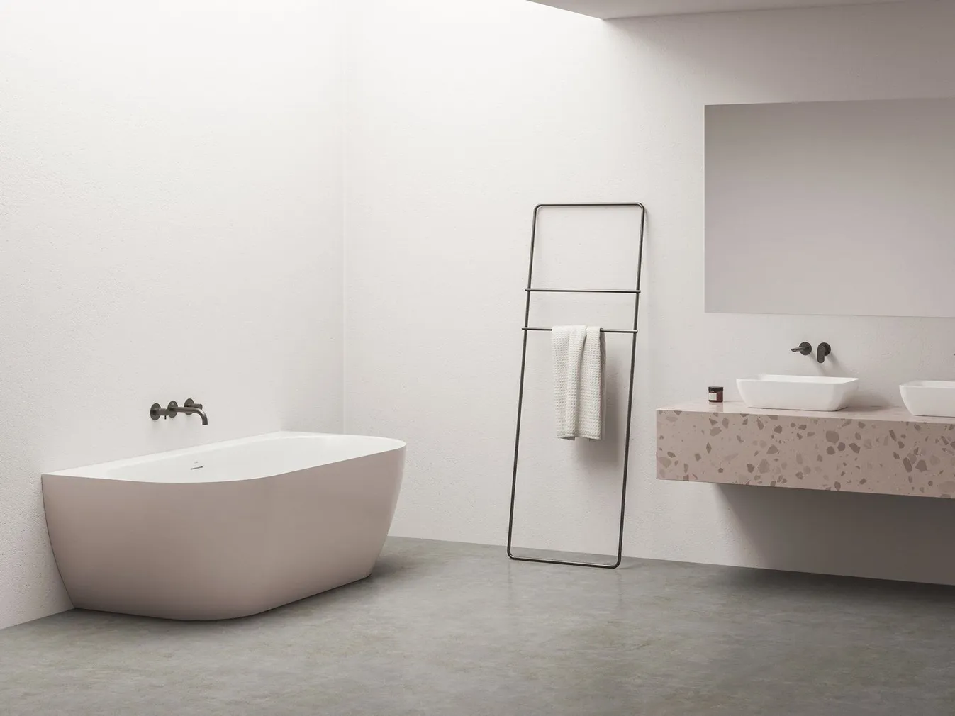 AKRÜÜLVANN RAVAK FREEDOM WALL TEC 170X87CM ALABASTER PINK/VALGE